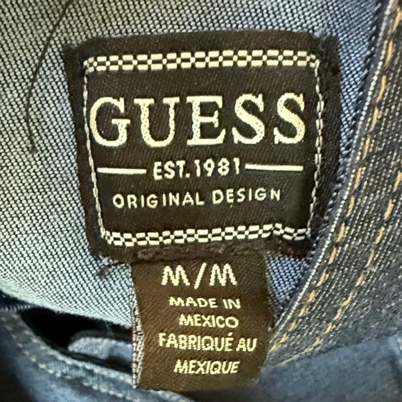 Guess Women’s Medium Dark Blue Denim Jumpsuit - Picture 2 of 5